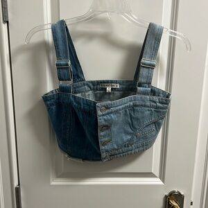 Denim halter top